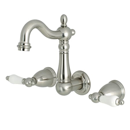 Heritage KS1228PL 8-Inch Center Wall Mount Bathroom Faucet KS1228PL